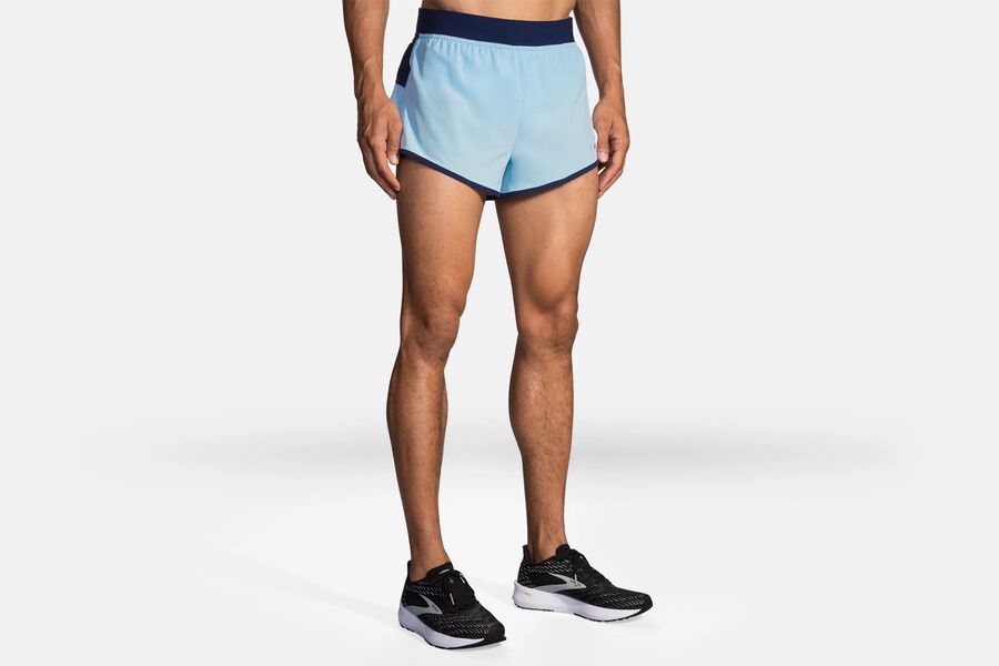 Mens Brooks Sherpa 3" Split Bottoms Pool/Navy | 468592-OKB